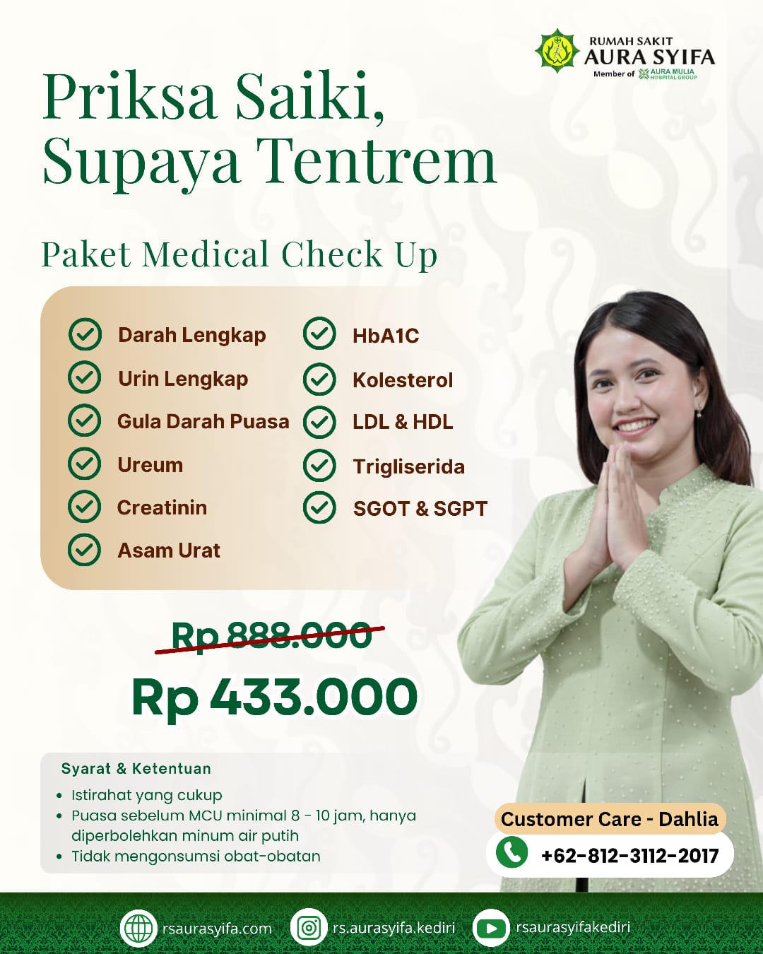 Paket Medical Check Up “Priksa Saiki, Supaya Tentrem”