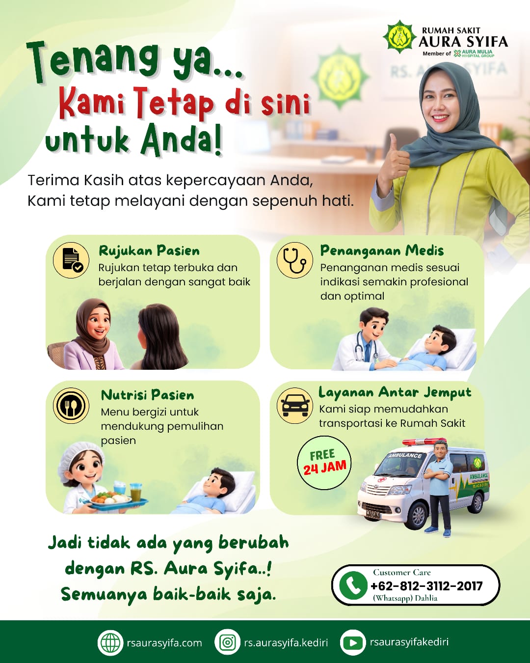 Tenang Ya, RS Aura Syifa Tetap Hadir Melayani Anda dengan Sepenuh Hati!